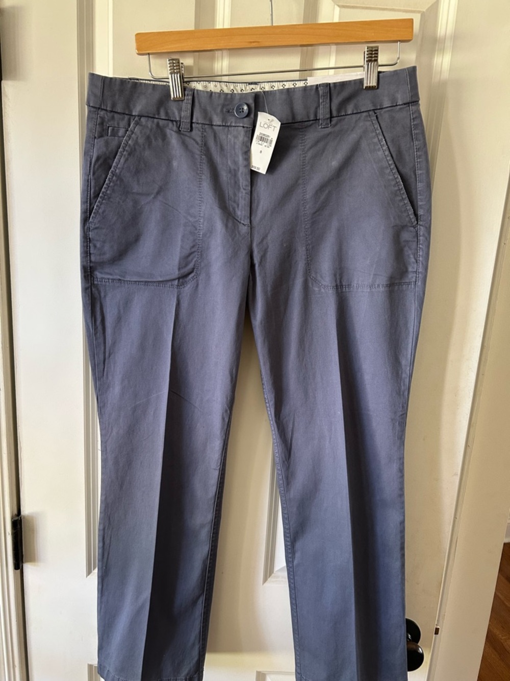 LOFT Ann Taylor Kick Crop Pants Size 8 Gray slate blue NWT